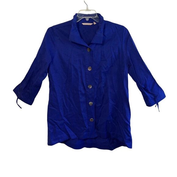 Womens Soft Surroundings Allora Button Front Tunic Blouse Size Large - Picture 2 of 9